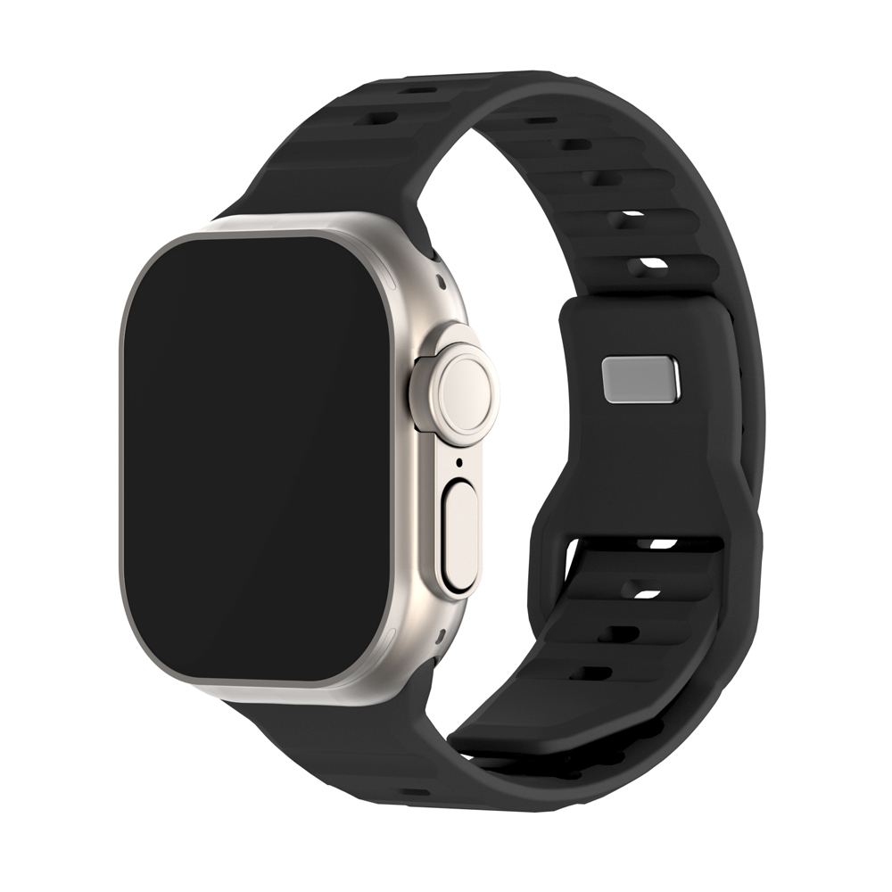 Λουράκι Σιλικόνης ColorWave Sonique για Apple Watch (42/44/45/49MM) Μαύρο