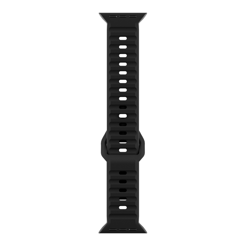 Λουράκι Σιλικόνης ColorWave Sonique για Apple Watch (42/44/45/49MM) Μαύρο