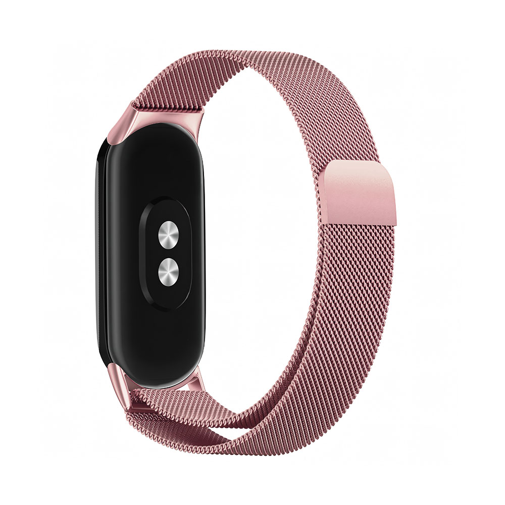 Λουράκι Stainless Steel Milanese Slim Sonique για Xiaomi Xiaomi Mi Band 8 / Smart Band 9 / Smart Band 10 Ροζ Χρυσό