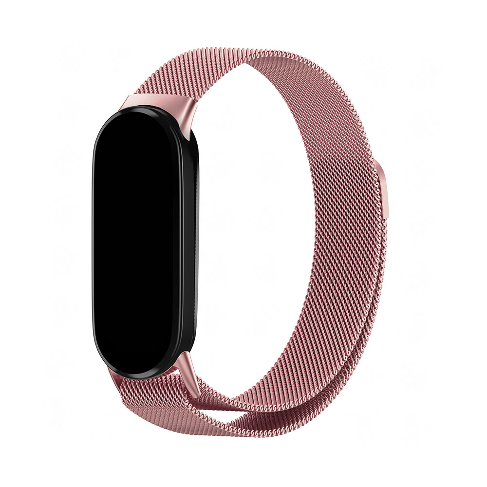 Λουράκι Stainless Steel Milanese Slim Sonique για Xiaomi Xiaomi Mi Band 8 / Smart Band 9 / Smart Band 10 Ροζ Χρυσό