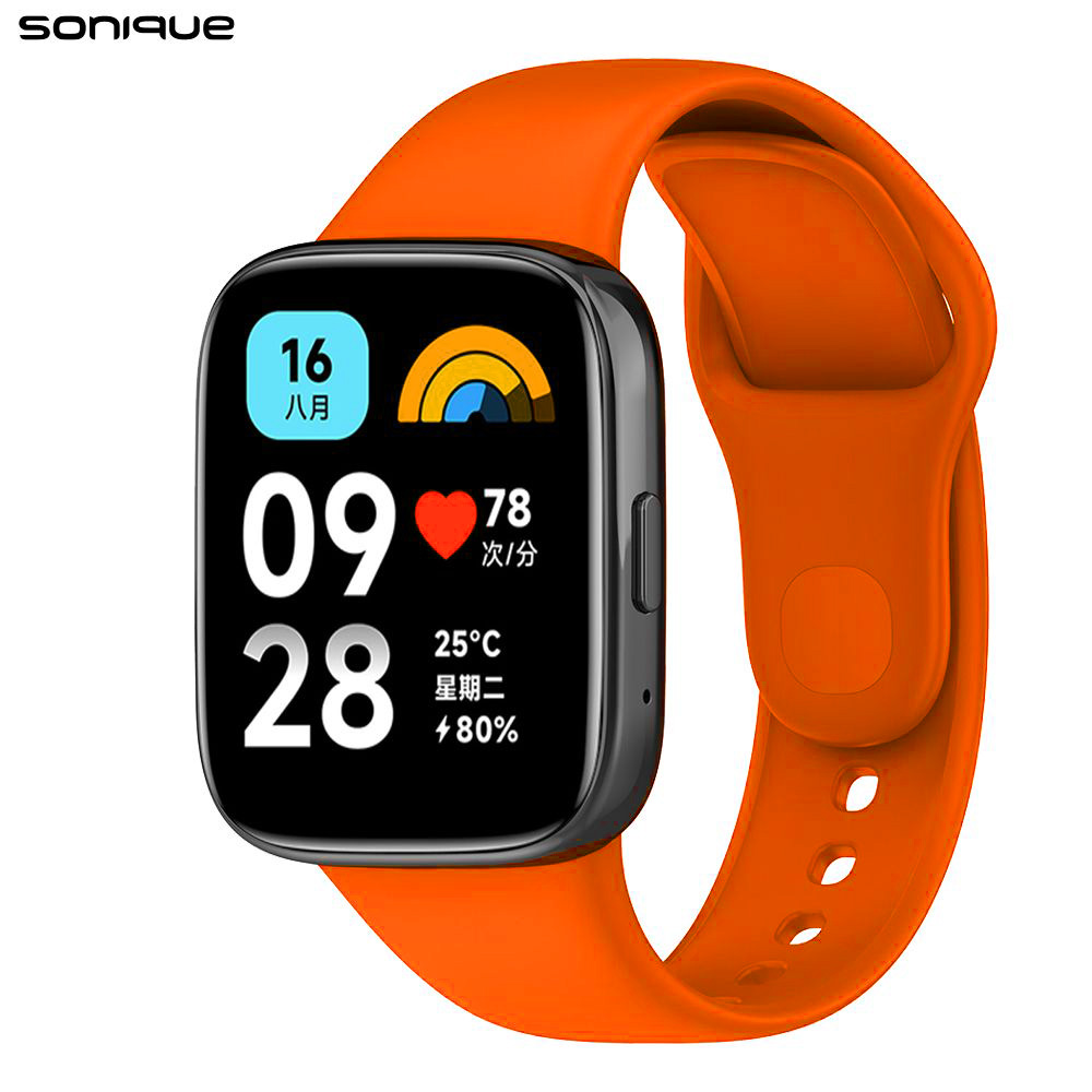 Λουράκι Σιλικόνης Sonique Color για Xiaomi Redmi Watch 3 Active Πορτοκαλί