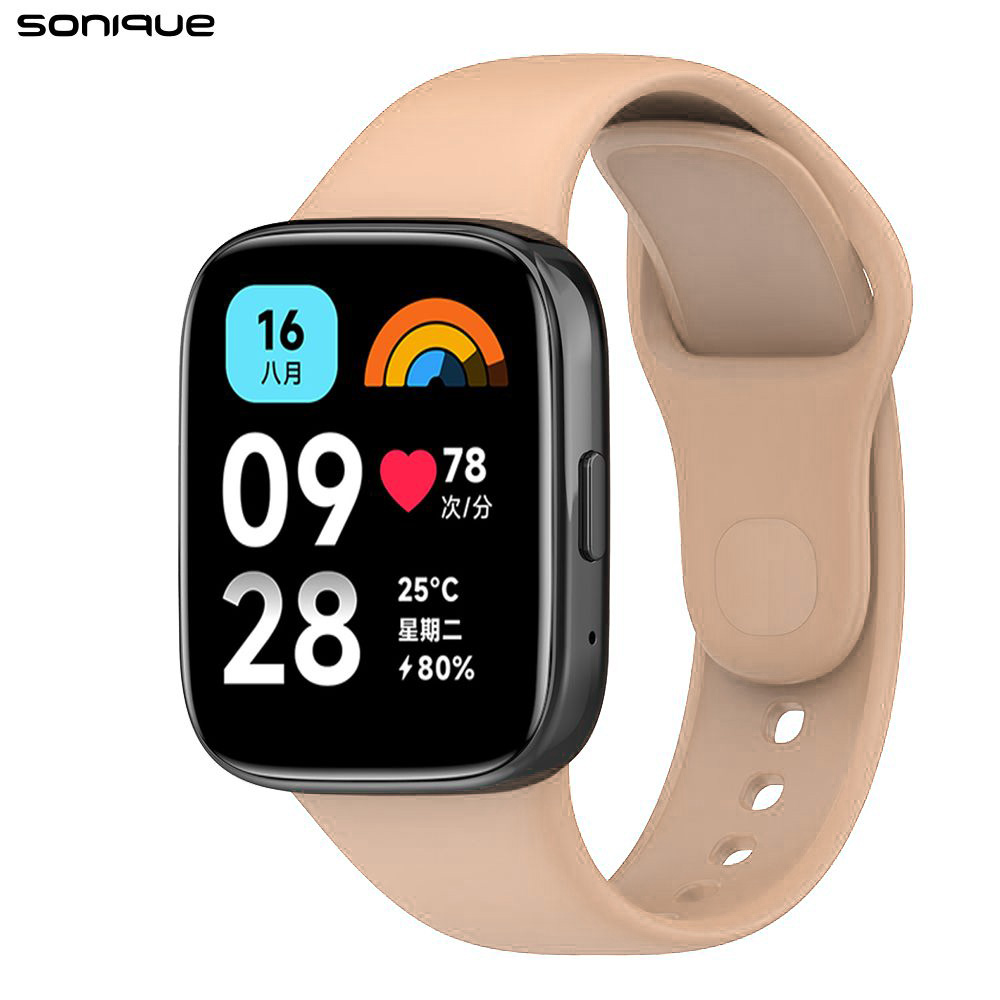 Λουράκι Σιλικόνης Sonique Color για Xiaomi Redmi Watch 3 Active Ροζ