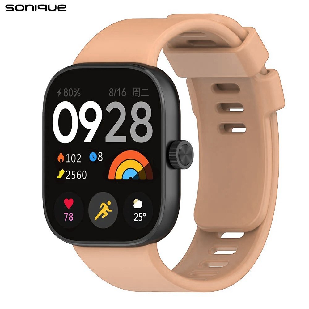 Λουράκι Σιλικόνης Sonique Color για Xiaomi Redmi Watch 4 /5 /6 /6 Lite /6 Active /Smart Band 8 Pro /9 Pro /10 Pro Ροζ