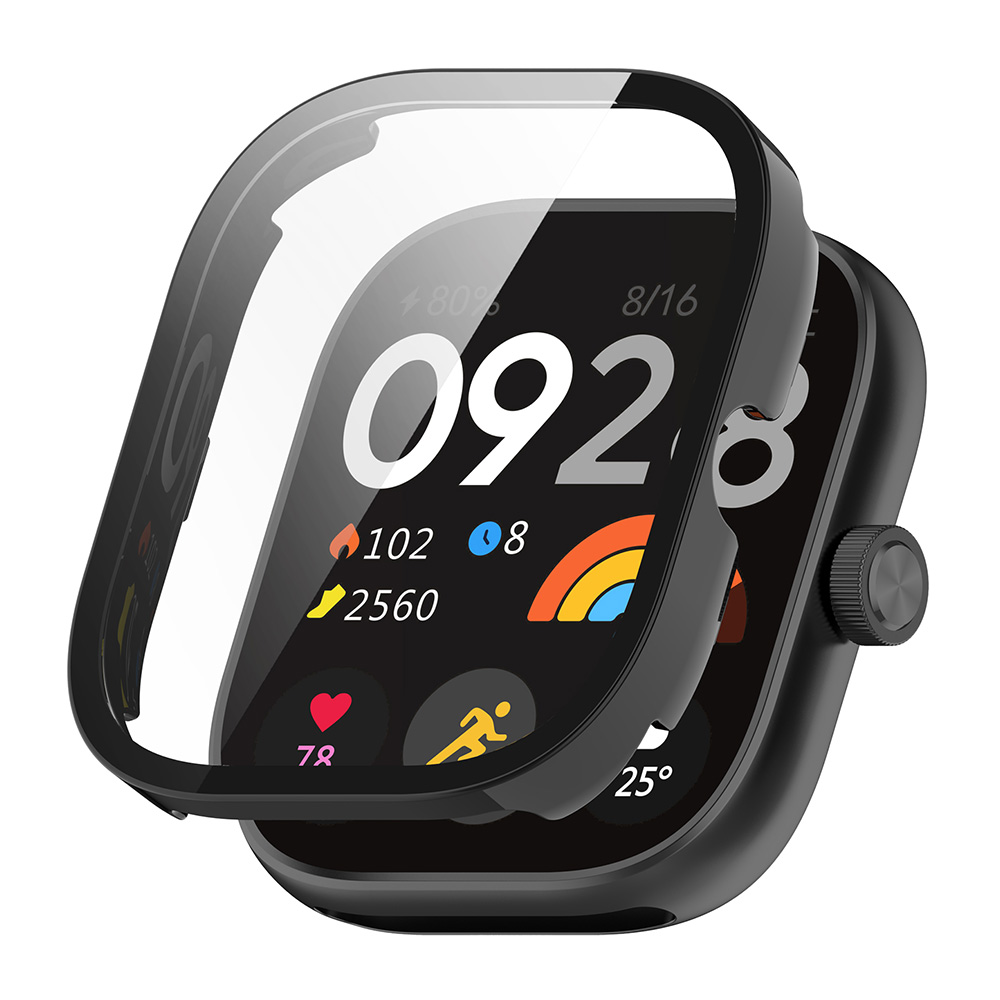 Θήκη Προστασία PC + Tempered Glass Sonique για Xiaomi Redmi Watch 4 Μαύρο