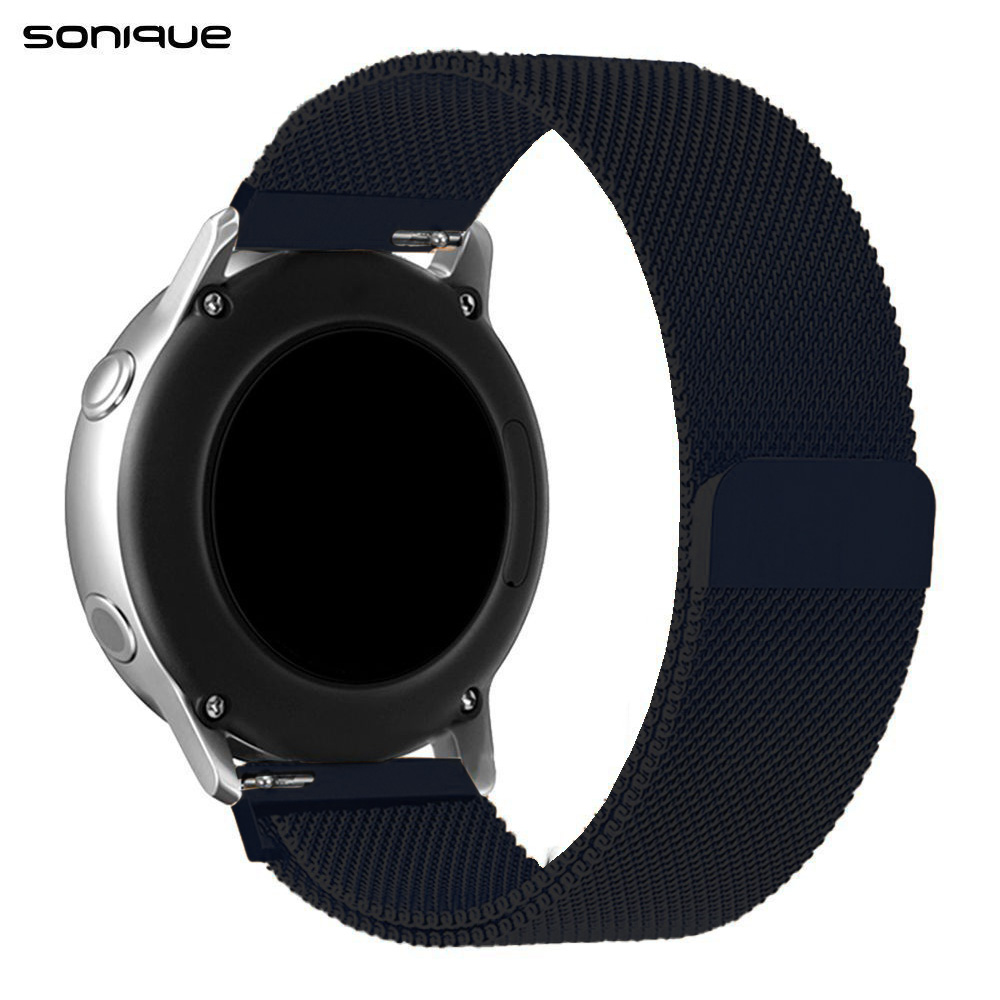 Λουράκι Milanese Dual Stainless Steel Sonique 20mm για Samsung, Huawei, Amazfit, Xiaomi, Honor Μπλε Σκούρο
