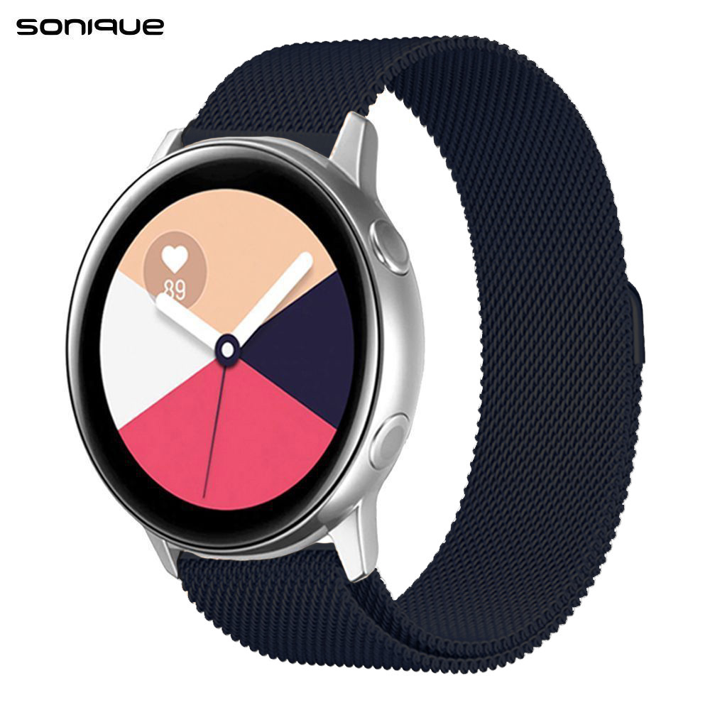 Λουράκι Milanese Dual Stainless Steel Sonique 20mm για Samsung, Huawei, Amazfit, Xiaomi, Honor Μπλε Σκούρο