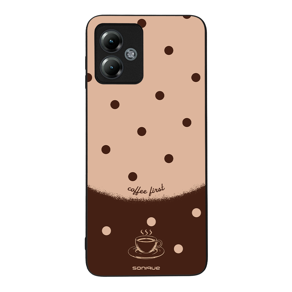 Θήκη Sonique Delulu Polka Era Series για Motorola Moto G14 4G Coffee First