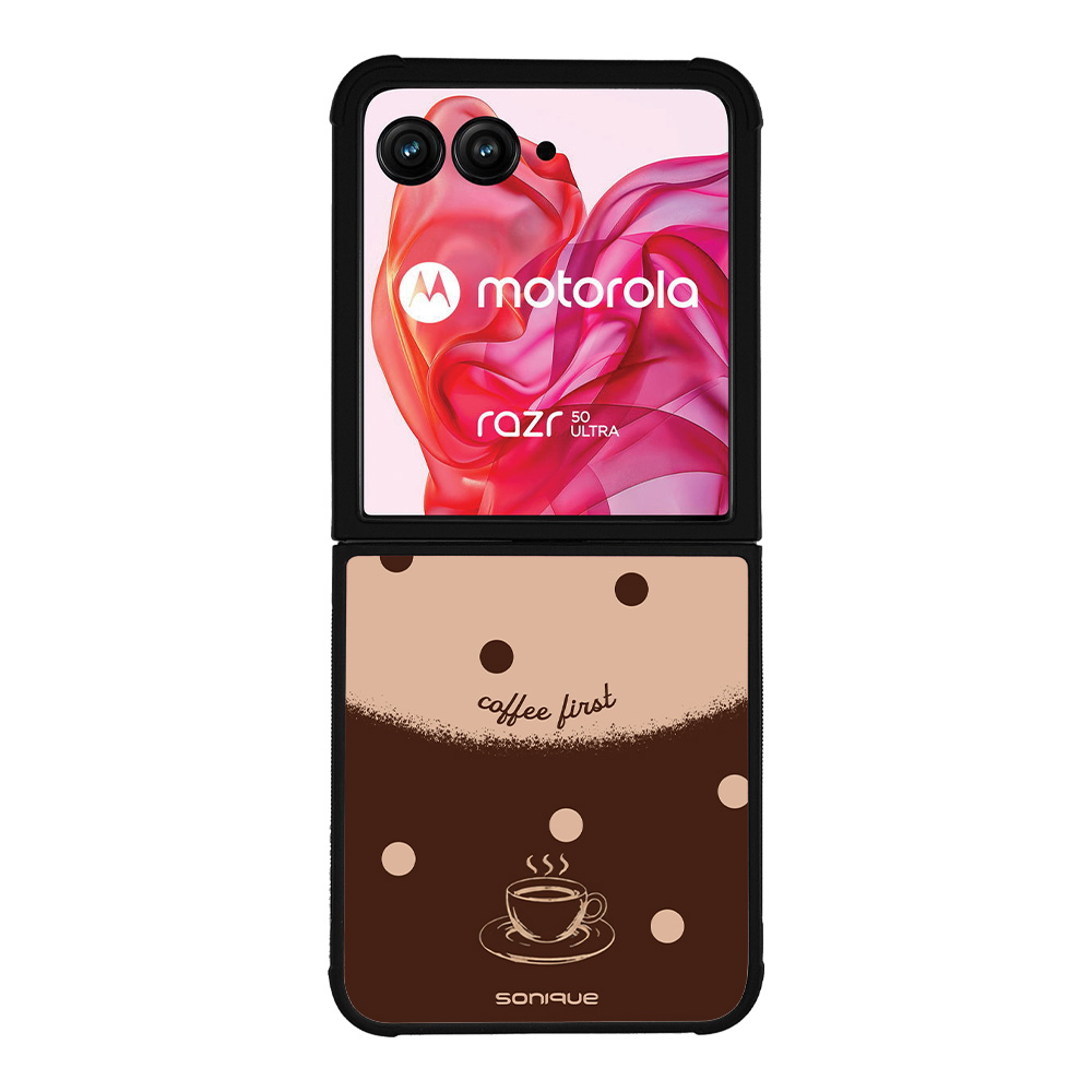 Θήκη Sonique Delulu Polka Era Series για Motorola Motorola Razr 50 Ultra Coffee First