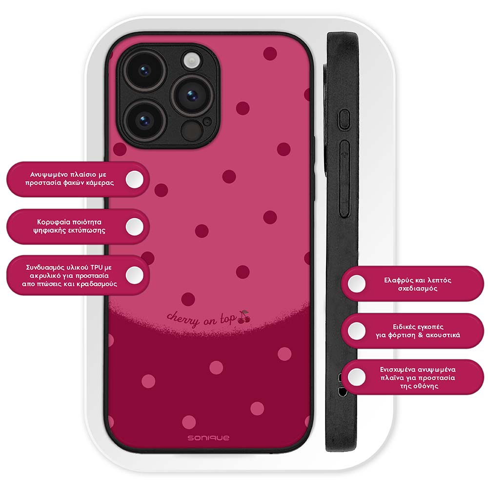 Θήκη Sonique Delulu Polka Era Series για OnePlus Nord N20 SE Top Cherry