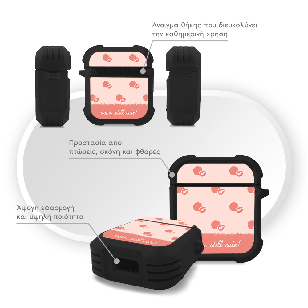 Θήκη Σιλικόνης Sonique Delulu Polka Era Series για AirPods 1/2 Still Cute