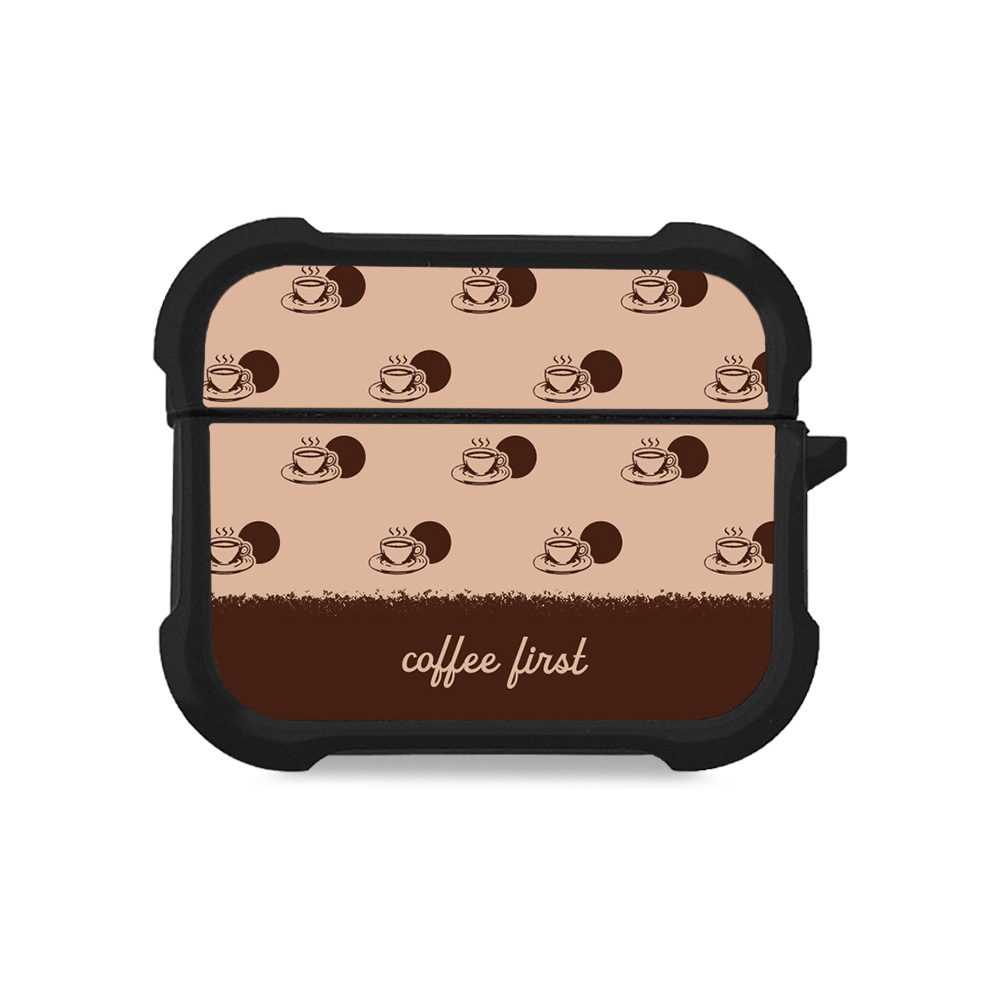 Θήκη Σιλικόνης Sonique Delulu Polka Era Series για AirPods Pro / Pro 2 Coffee First