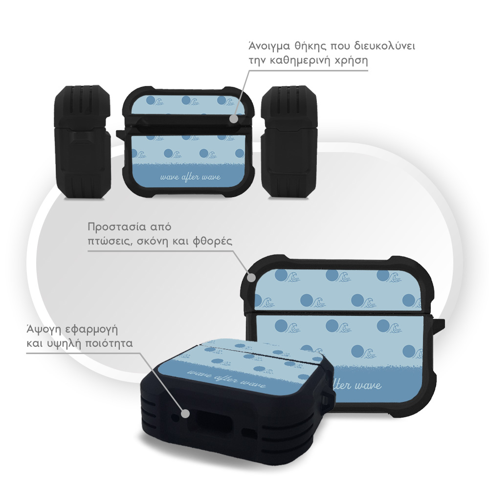 Θήκη Σιλικόνης Sonique Delulu Polka Era Series για AirPods Pro / Pro 2 Delulu Wave