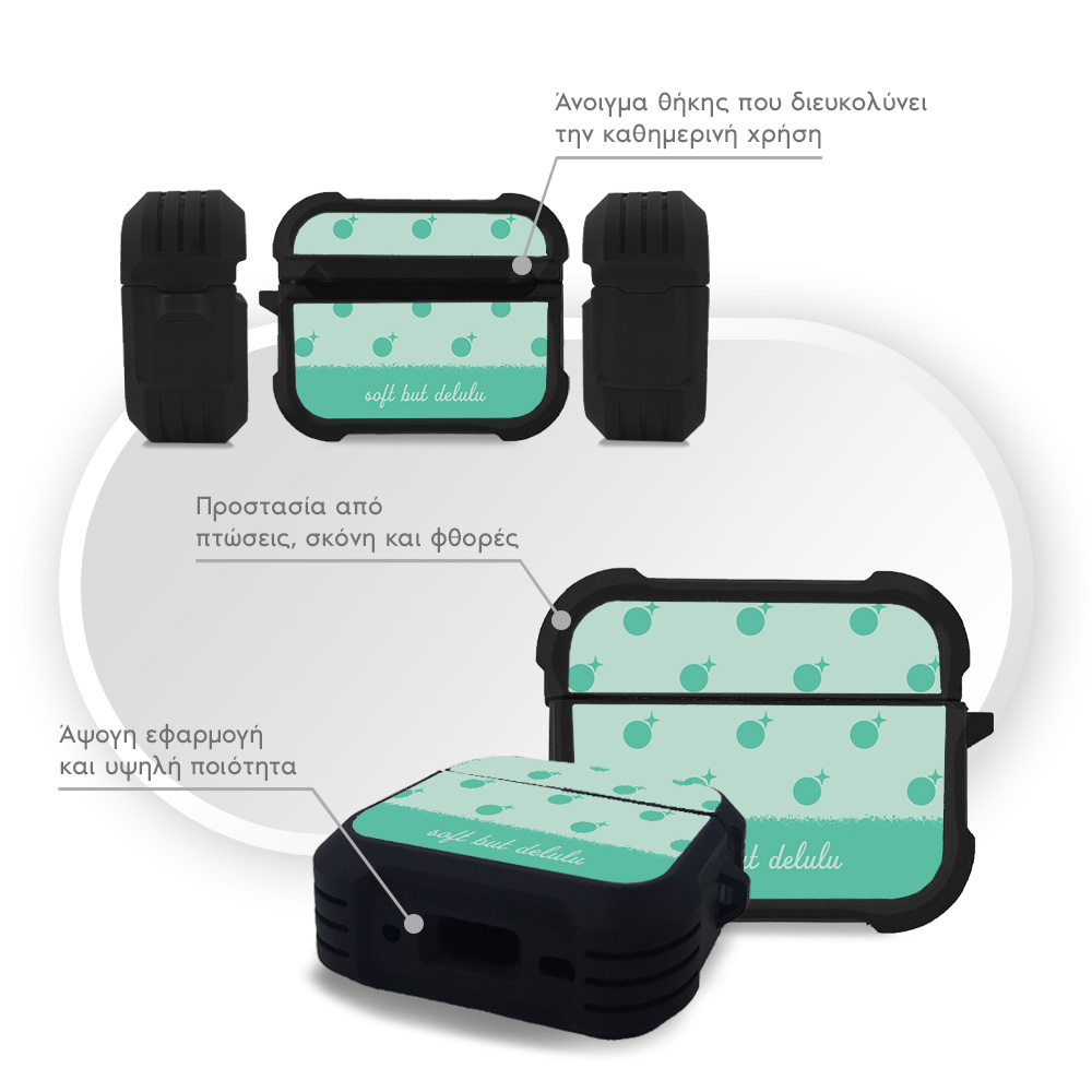 Θήκη Σιλικόνης Sonique Delulu Polka Era Series για AirPods Pro / Pro 2 Soft Delulu