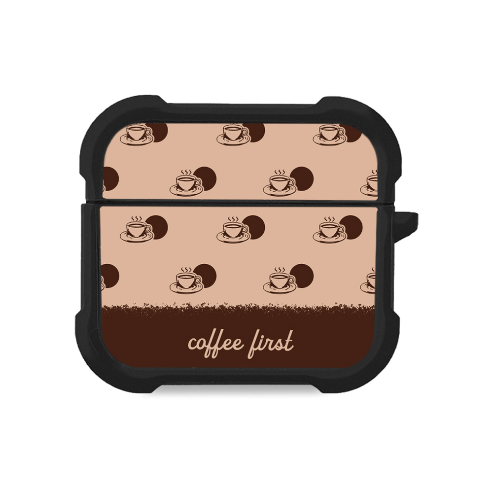 Θήκη Σιλικόνης Sonique Delulu Polka Era Series για AirPods 3 Coffee First