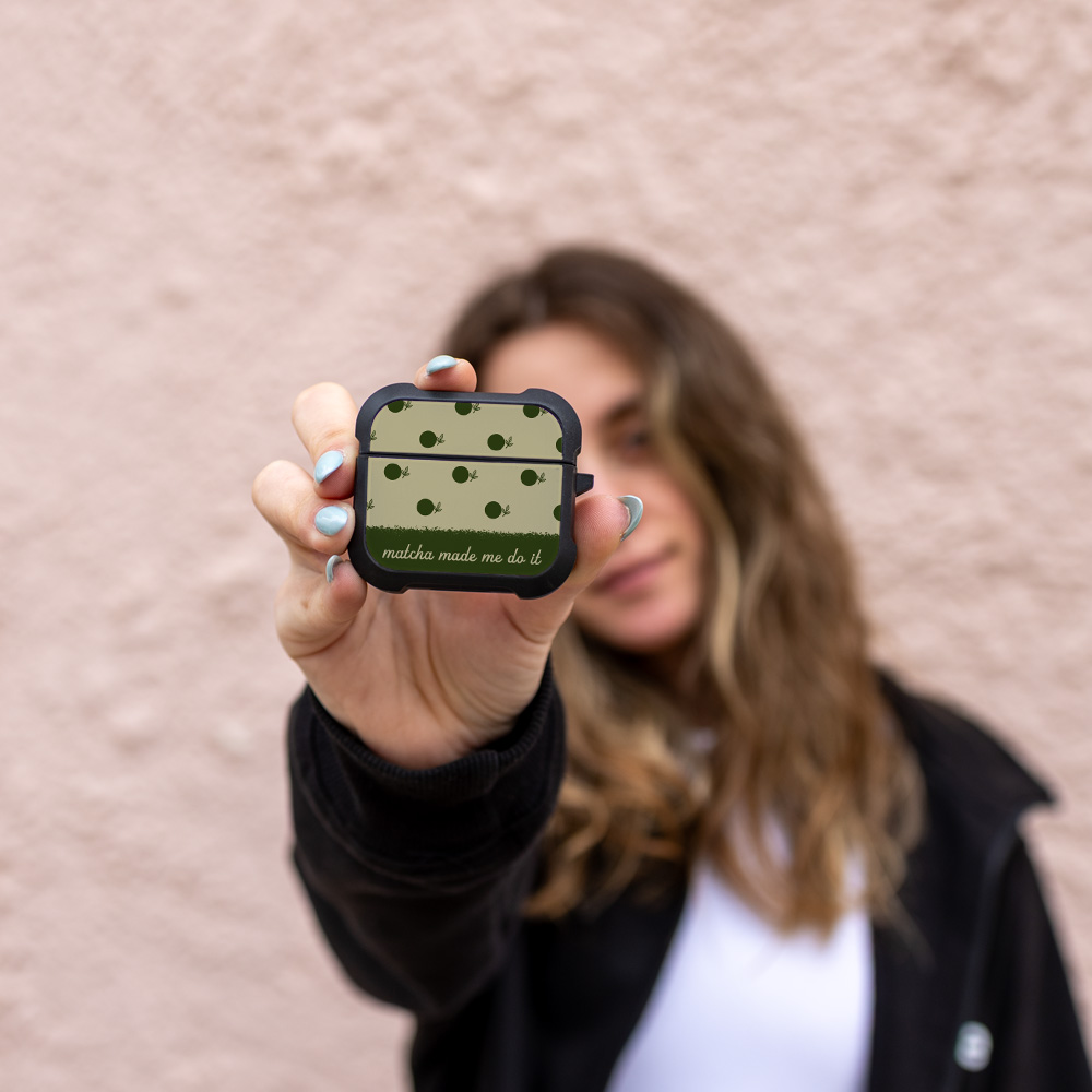 Θήκη Σιλικόνης Sonique Delulu Polka Era Series για AirPods 3 Delulu Matcha