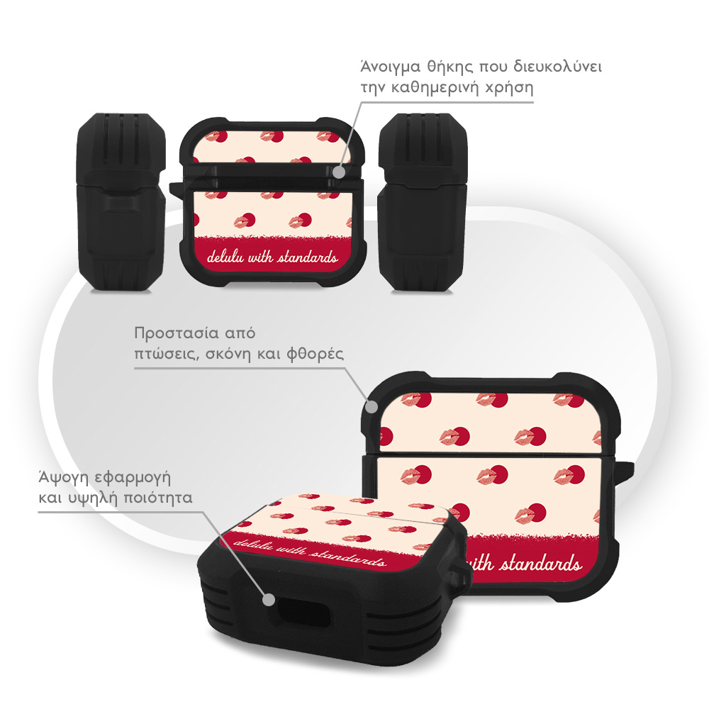 Θήκη Σιλικόνης Sonique Delulu Polka Era Series για AirPods 3 Delulu Standards