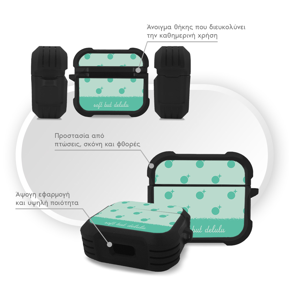 Θήκη Σιλικόνης Sonique Delulu Polka Era Series για AirPods 3 Soft Delulu