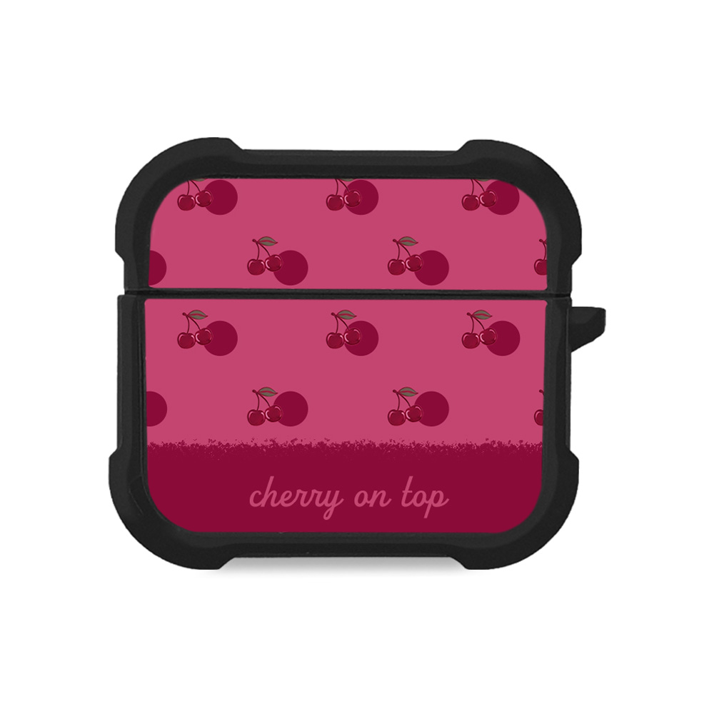 Θήκη Σιλικόνης Sonique Delulu Polka Era Series για AirPods 3 Top Cherry