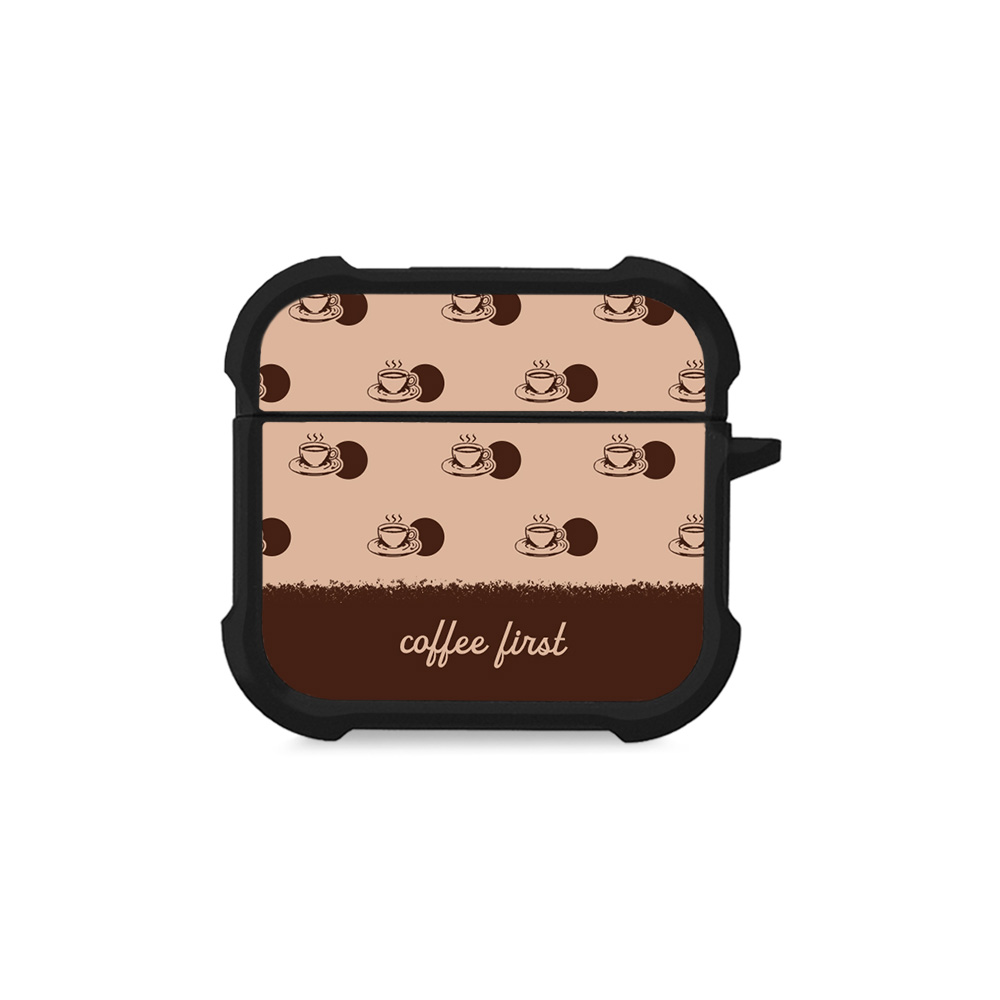 Θήκη Σιλικόνης Sonique Delulu Polka Era Series για AirPods 4 Coffee First