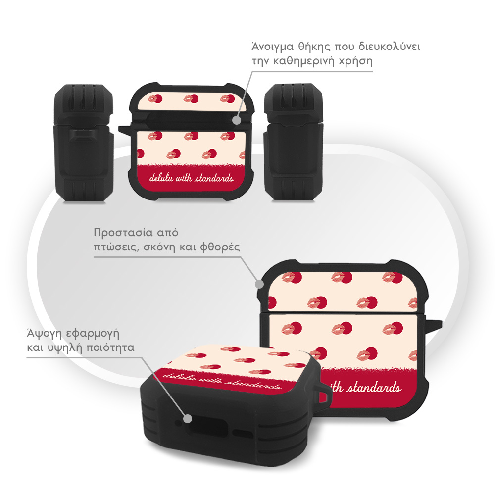 Θήκη Σιλικόνης Sonique Delulu Polka Era Series για AirPods 4 Delulu Standards