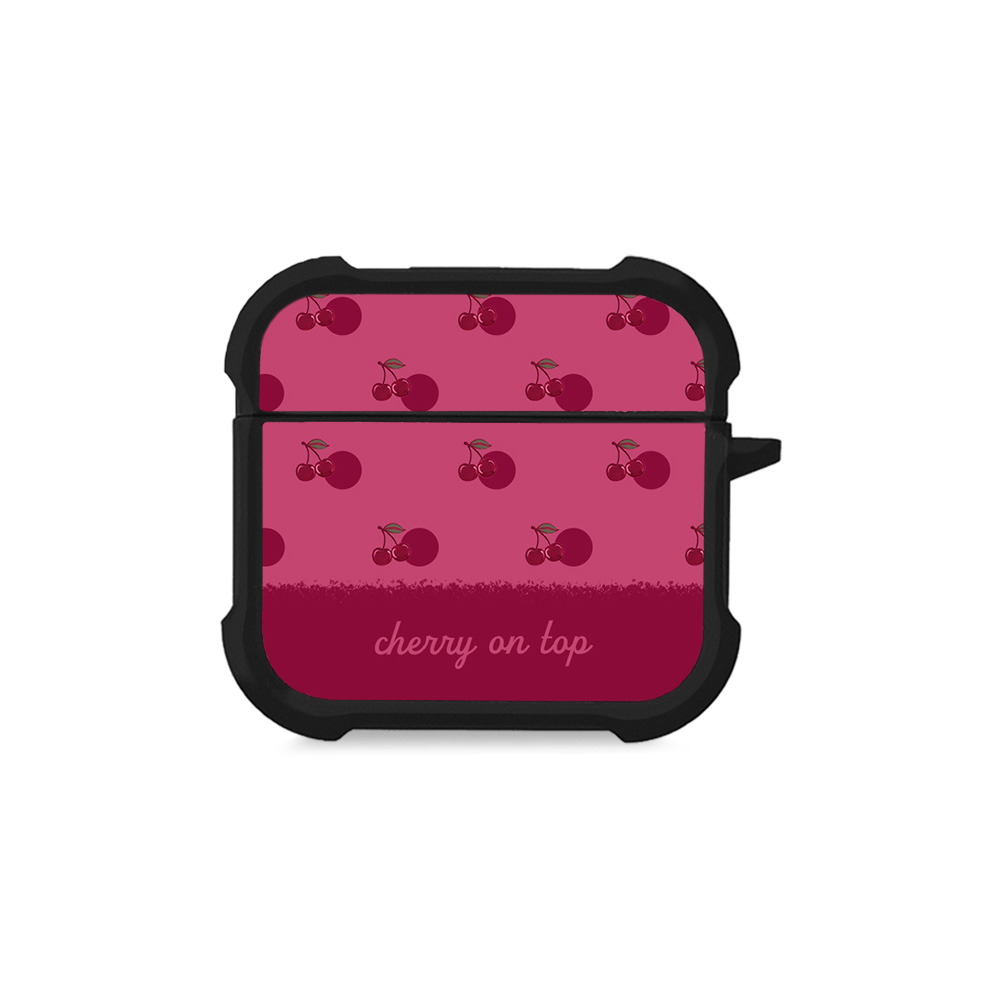 Θήκη Σιλικόνης Sonique Delulu Polka Era Series για AirPods 4 Top Cherry