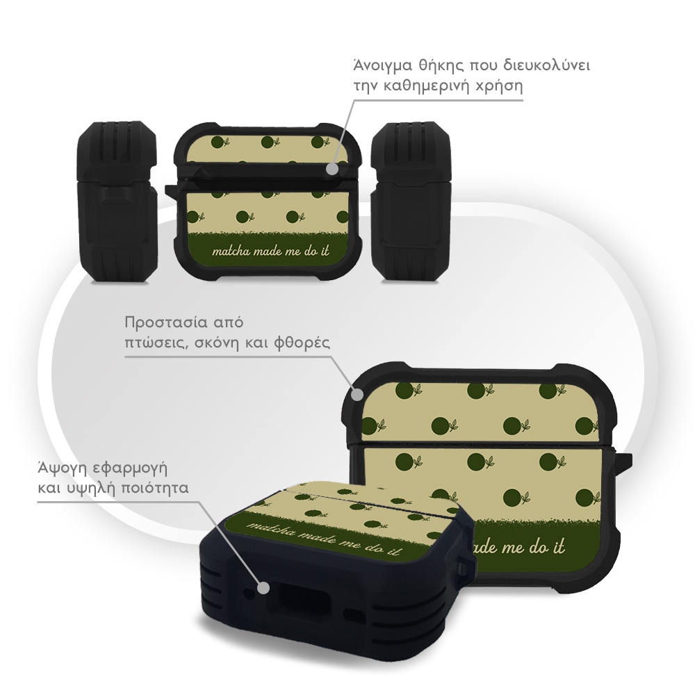 Θήκη Σιλικόνης Sonique Delulu Polka Era Series για AirPods Pro 3 Delulu Matcha
