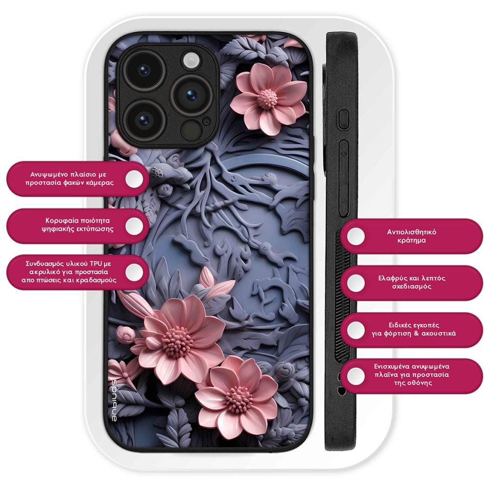 Θήκη Sonique 3D Flower Series για Honor 600 5G Ροζ 02