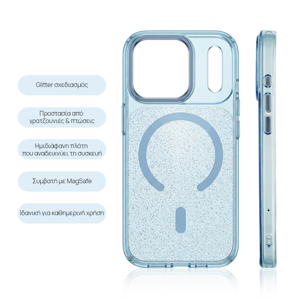 Θήκη Magnetic MagSparkle Sonique Samsung Galaxy S26 Ultra Γαλάζιο