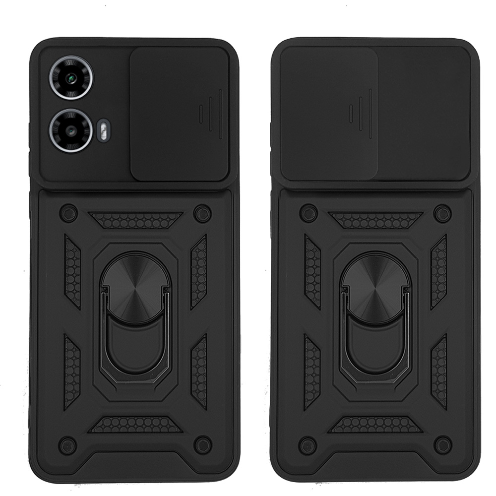 Θήκη Ring Armor CamPro Sonique για Motorola Moto G34 5G Μαύρο