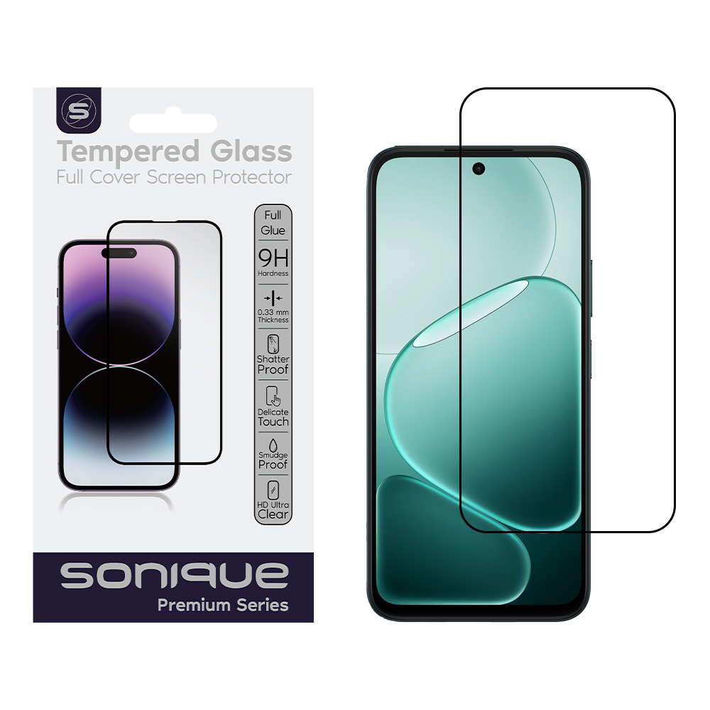 Hardy Glass Sonique Premium Series HD Full Cover 9H Oppo Oppo A6 4G / Oppo A6 5G / Oppo A6x 4G / Oppo A6x 5G / Oppo A6k 4G Μαύρο