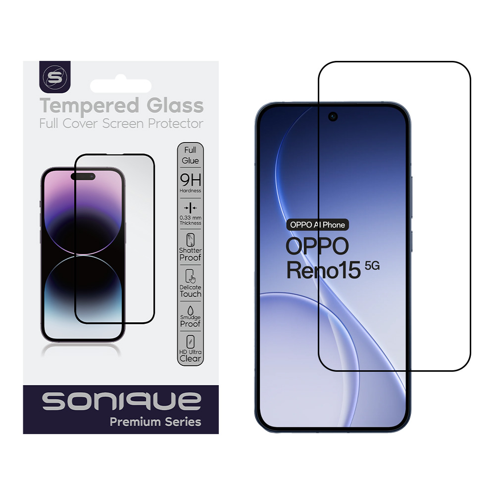 Hardy Glass Sonique Premium Series HD Full Cover 9H Oppo Oppo Reno15 5G Μαύρο