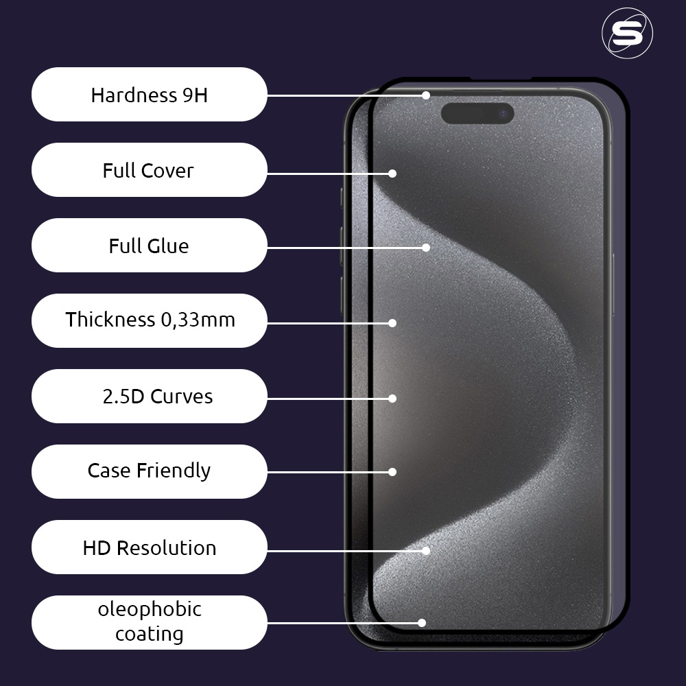 Hardy Glass Sonique Premium Series HD Full Cover 9H Oppo Oppo Reno15 F 5G / Oppo Reno15 FS 5G Μαύρο