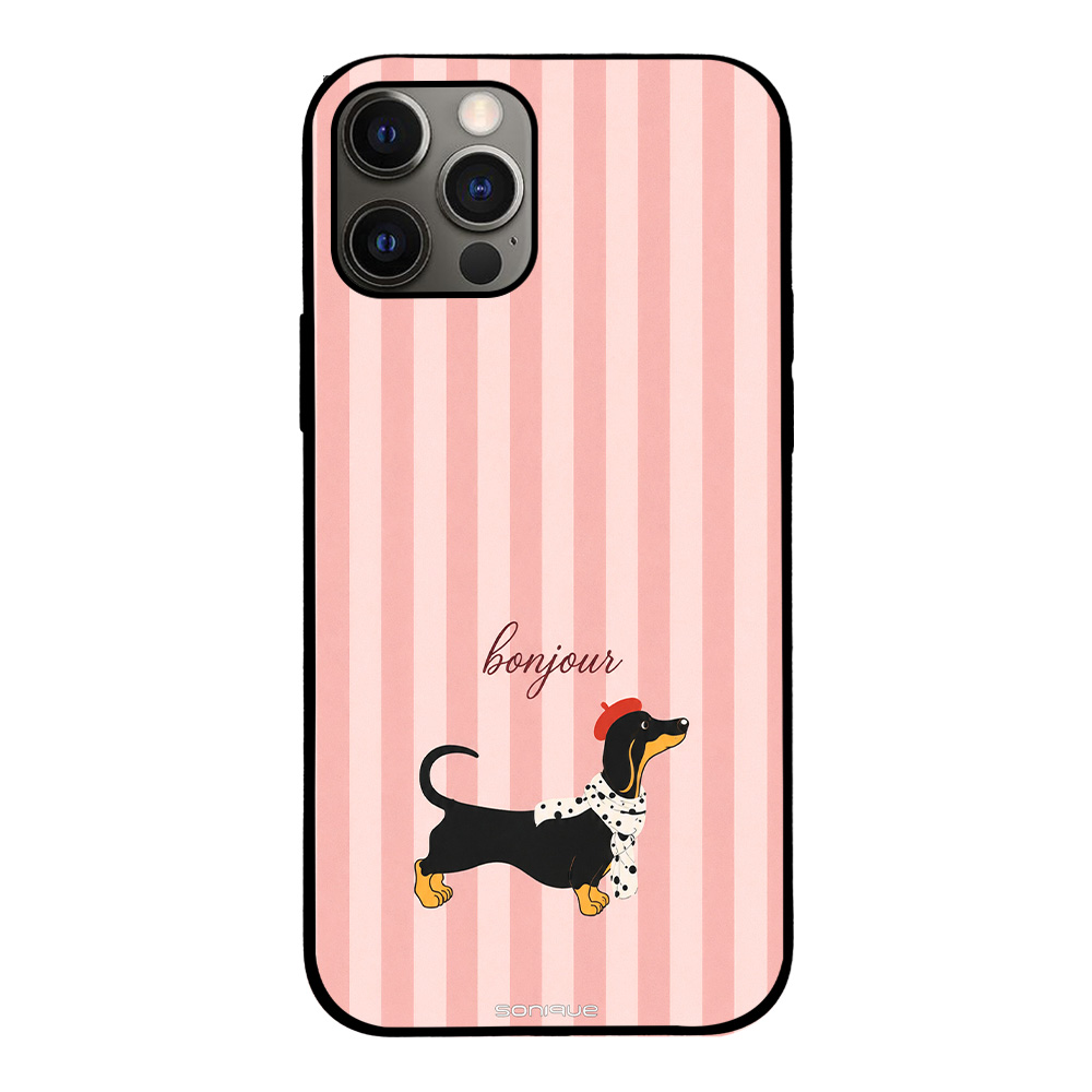 Θήκη Sonique Stripe Stories Series για Apple iPhone 12 / iPhone 12 Pro Bonjour Puppy