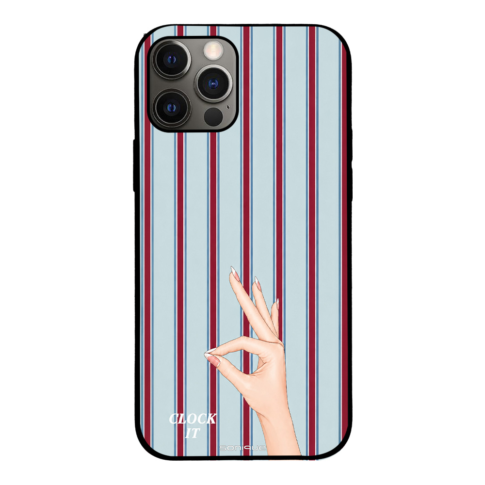 Θήκη Sonique Stripe Stories Series για Apple iPhone 12 / iPhone 12 Pro Clock It