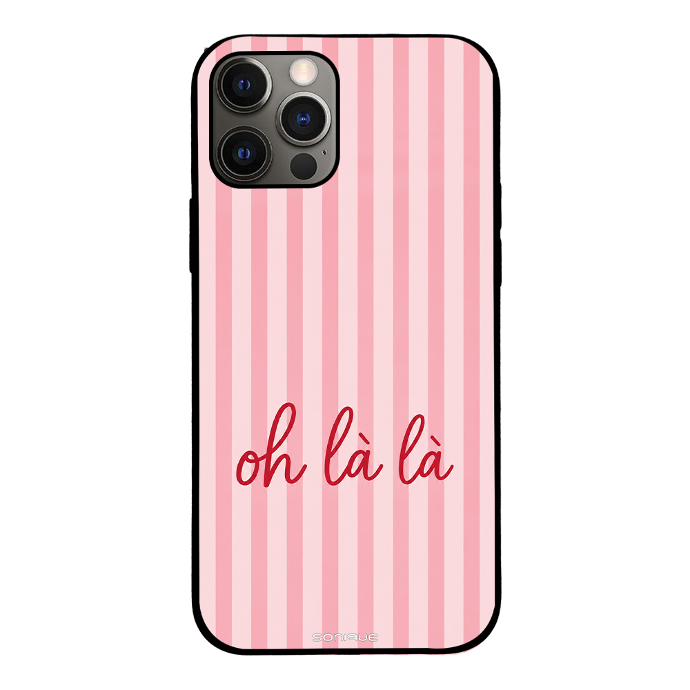 Θήκη Sonique Stripe Stories Series για Apple iPhone 12 / iPhone 12 Pro Oh La La – Ροζ