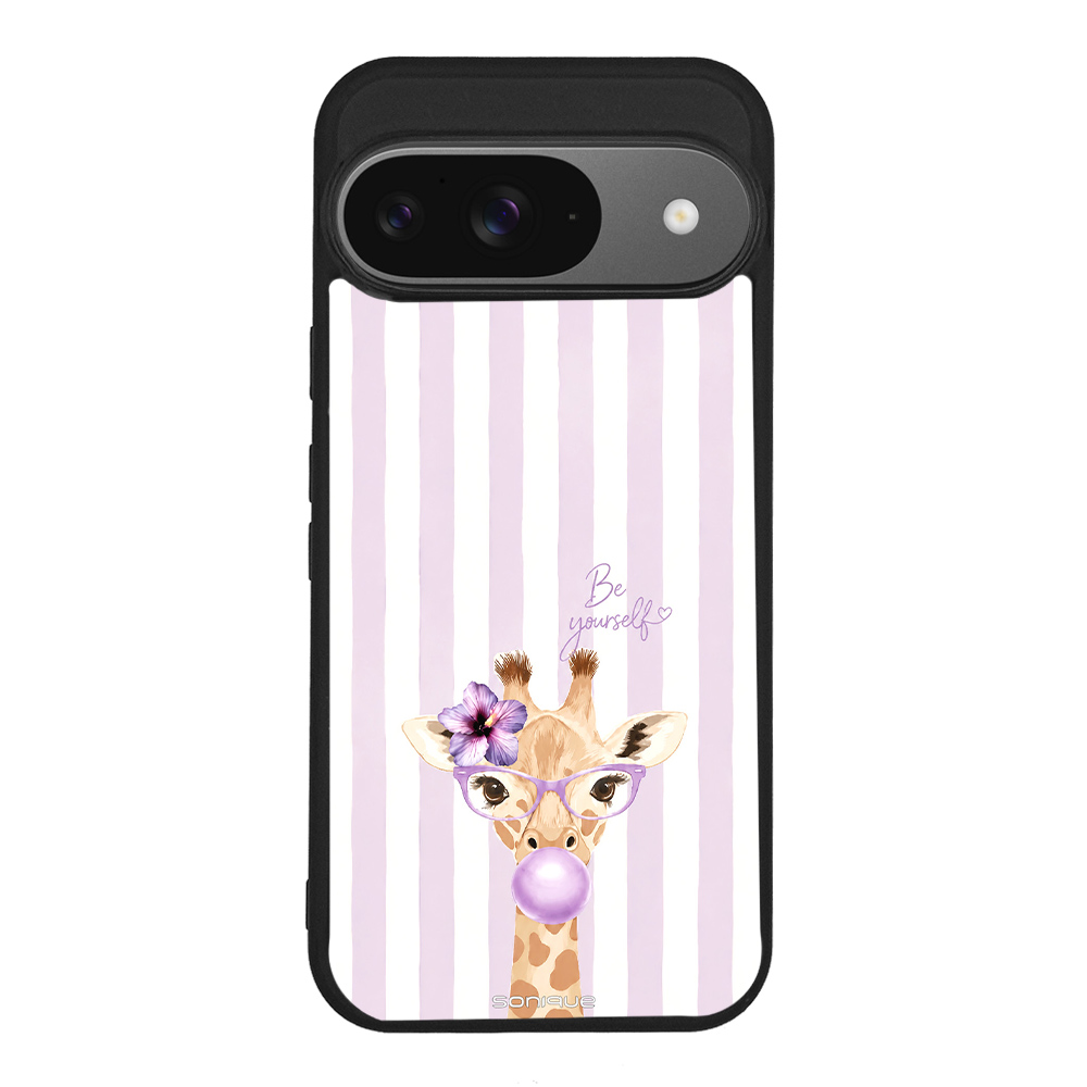Θήκη Sonique Stripe Stories Series για Google Pixel 9 5G Λιλά- Καμηλοπάρδαλη με Τσιχλόφουσκα