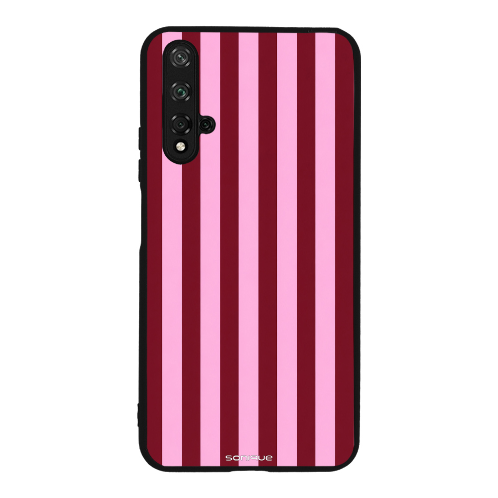 Θήκη Sonique Stripe Stories Series για Honor 20 / Nova 5T Ρίγες Ροζ – Κόκκινο
