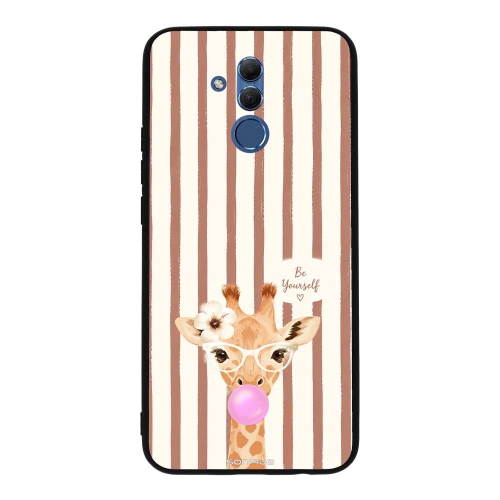 Θήκη Sonique Stripe Stories Series για Huawei Mate 20 Lite Καφέ - Καμηλοπάρδαλη με Τσιχλόφουσκα