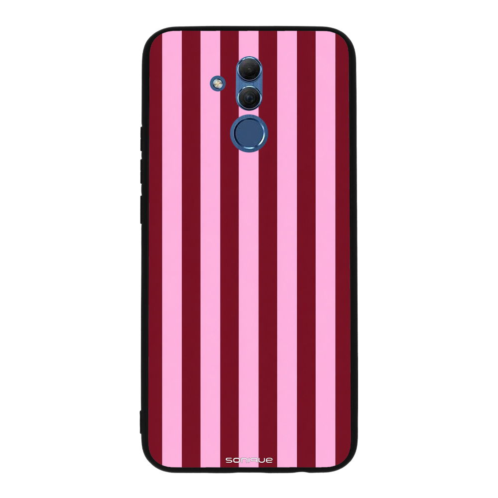 Θήκη Sonique Stripe Stories Series για Huawei Mate 20 Lite Ρίγες Ροζ – Κόκκινο