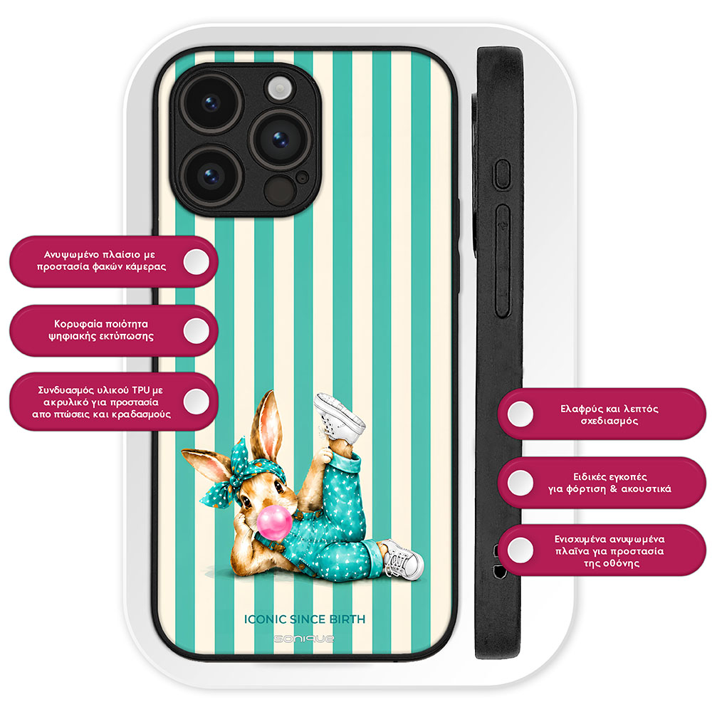 Θήκη Sonique Stripe Stories Series για Huawei Mate 20 Lite Iconic Λαγουδάκι