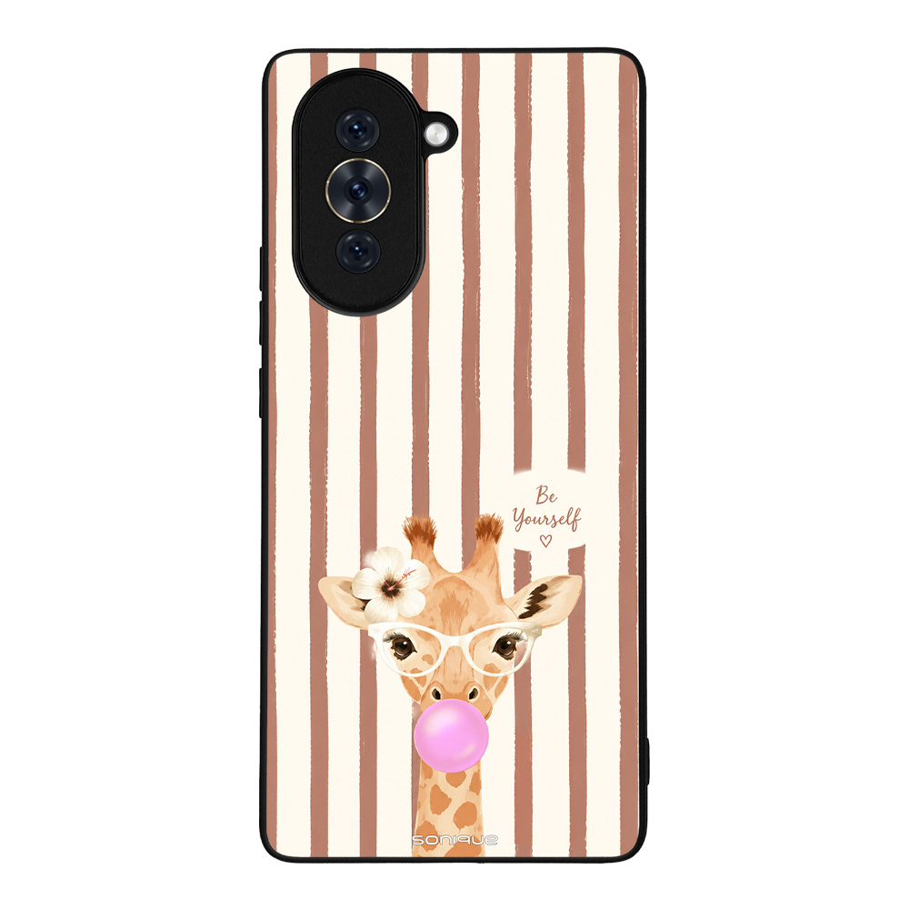 Θήκη Sonique Stripe Stories Series για Huawei Nova 10 Καφέ - Καμηλοπάρδαλη με Τσιχλόφουσκα