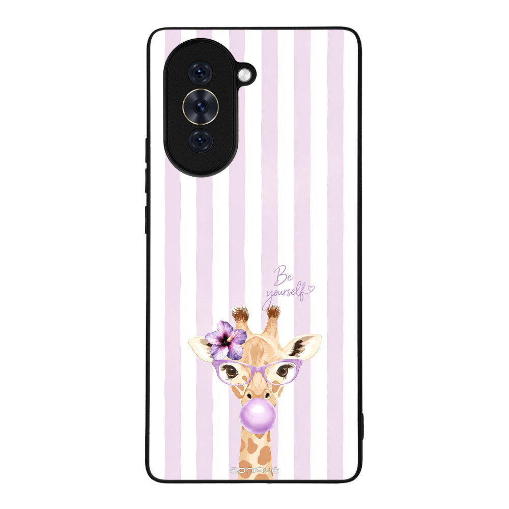 Θήκη Sonique Stripe Stories Series για Huawei Nova 10 Λιλά- Καμηλοπάρδαλη με Τσιχλόφουσκα