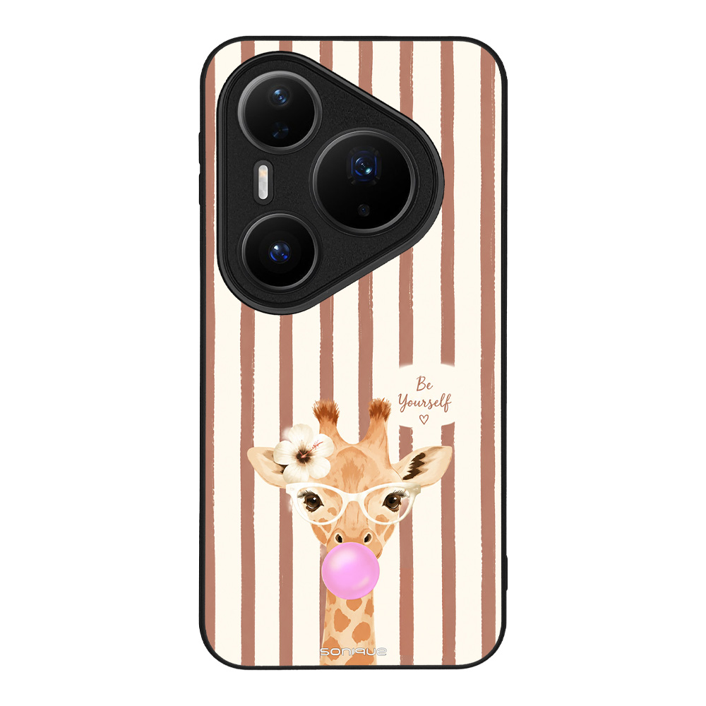 Θήκη Sonique Stripe Stories Series για Huawei Pura 80 Pro 5G Καφέ - Καμηλοπάρδαλη με Τσιχλόφουσκα