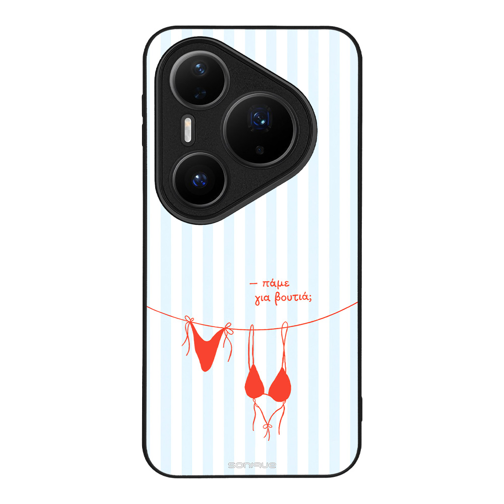 Θήκη Sonique Stripe Stories Series για Huawei Pura 80 Pro 5G Πάμε για Βουτιά;