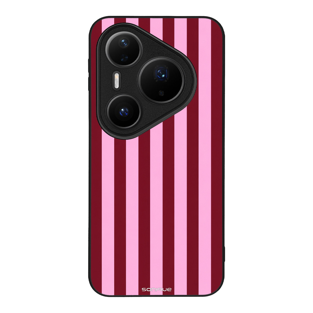 Θήκη Sonique Stripe Stories Series για Huawei Pura 80 Pro 5G Ρίγες Ροζ – Κόκκινο