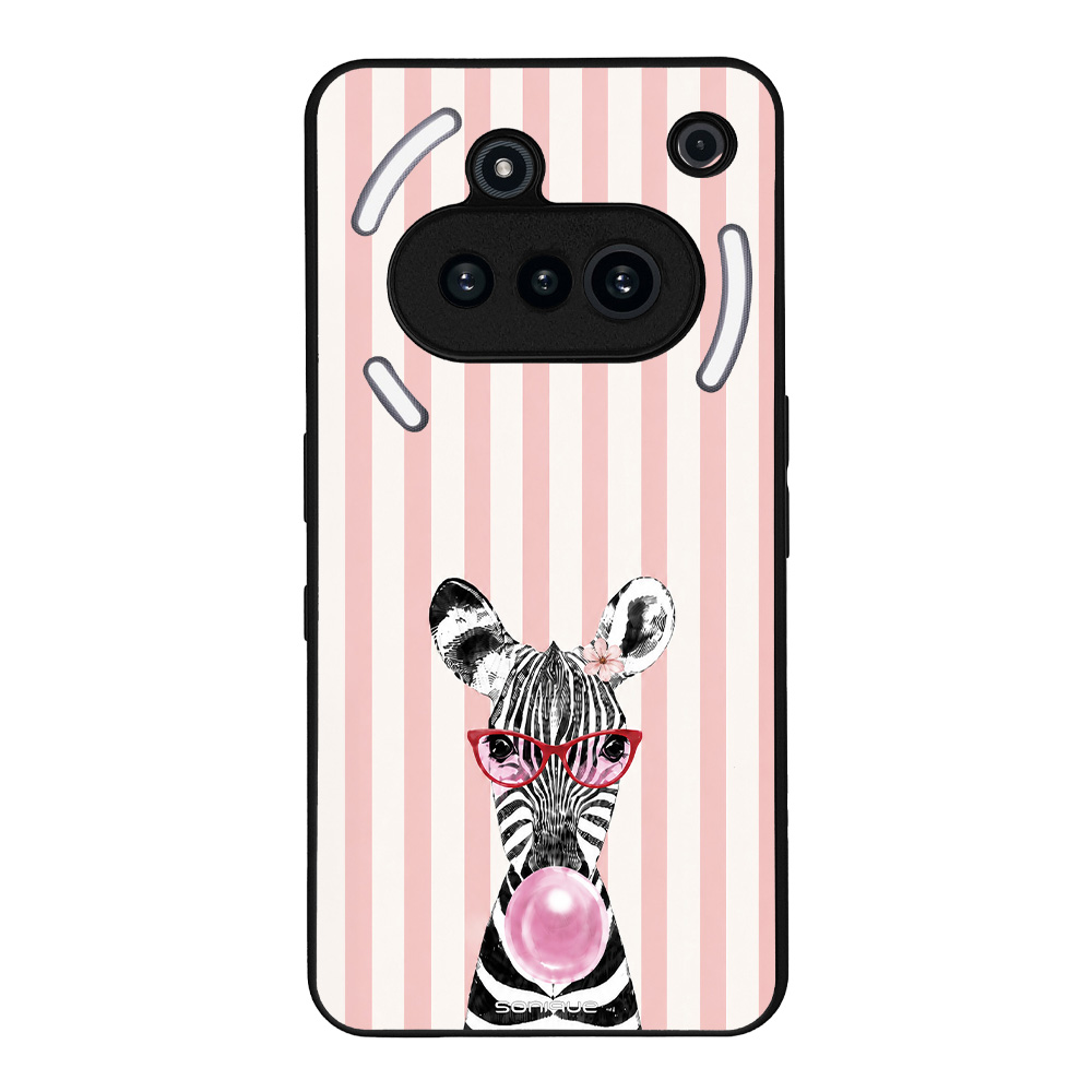 Θήκη Sonique Stripe Stories Series για Nothing Phone 3a Ζέβρα – Τσιχλόφουσκα