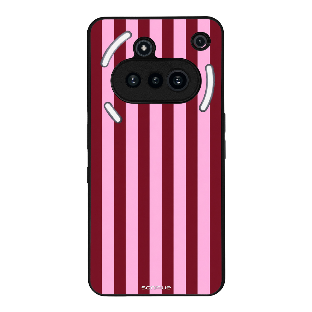 Θήκη Sonique Stripe Stories Series για Nothing Phone 3a Ρίγες Ροζ – Κόκκινο
