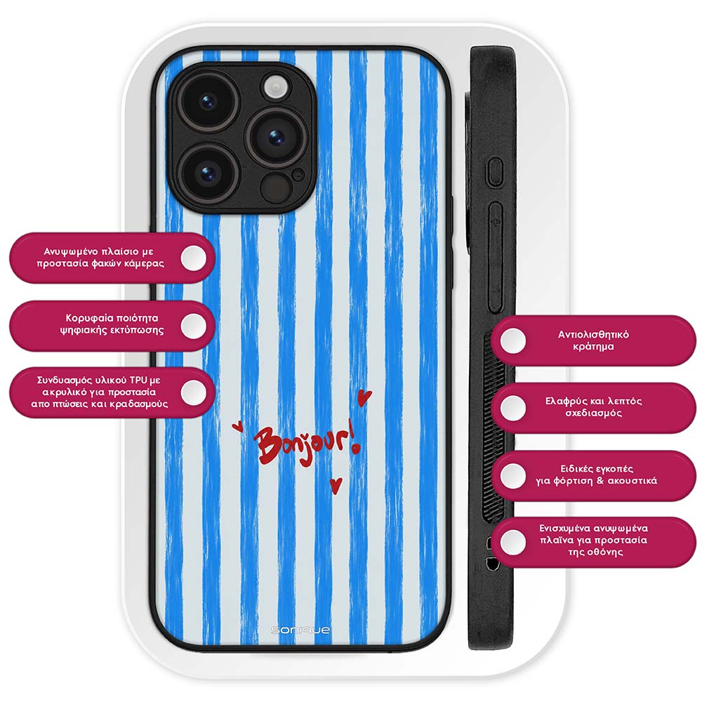 Θήκη Sonique Stripe Stories Series για Nothing Phone 3a Bonjour Blue