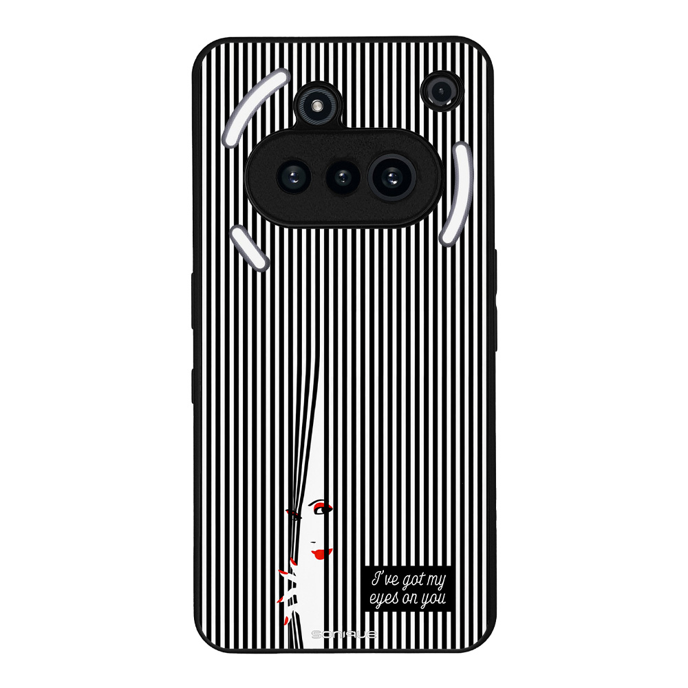 Θήκη Sonique Stripe Stories Series για Nothing Phone 3a Eye on You – Μαύρο