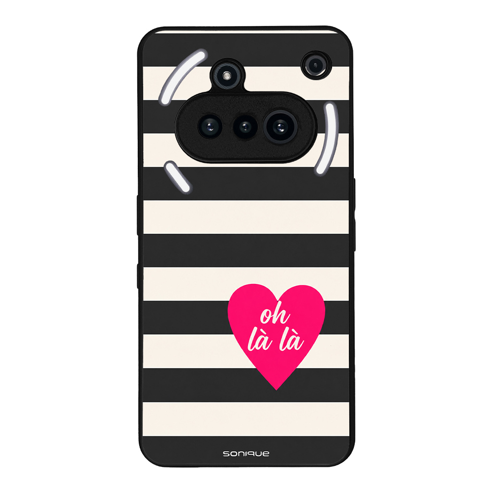 Θήκη Sonique Stripe Stories Series για Nothing Phone 3a Oh La La – Μαύρο